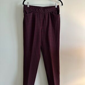 J Jill black & red checked slacks